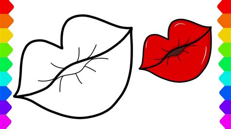 kissing lips drawing|kiss mark drawing easy.